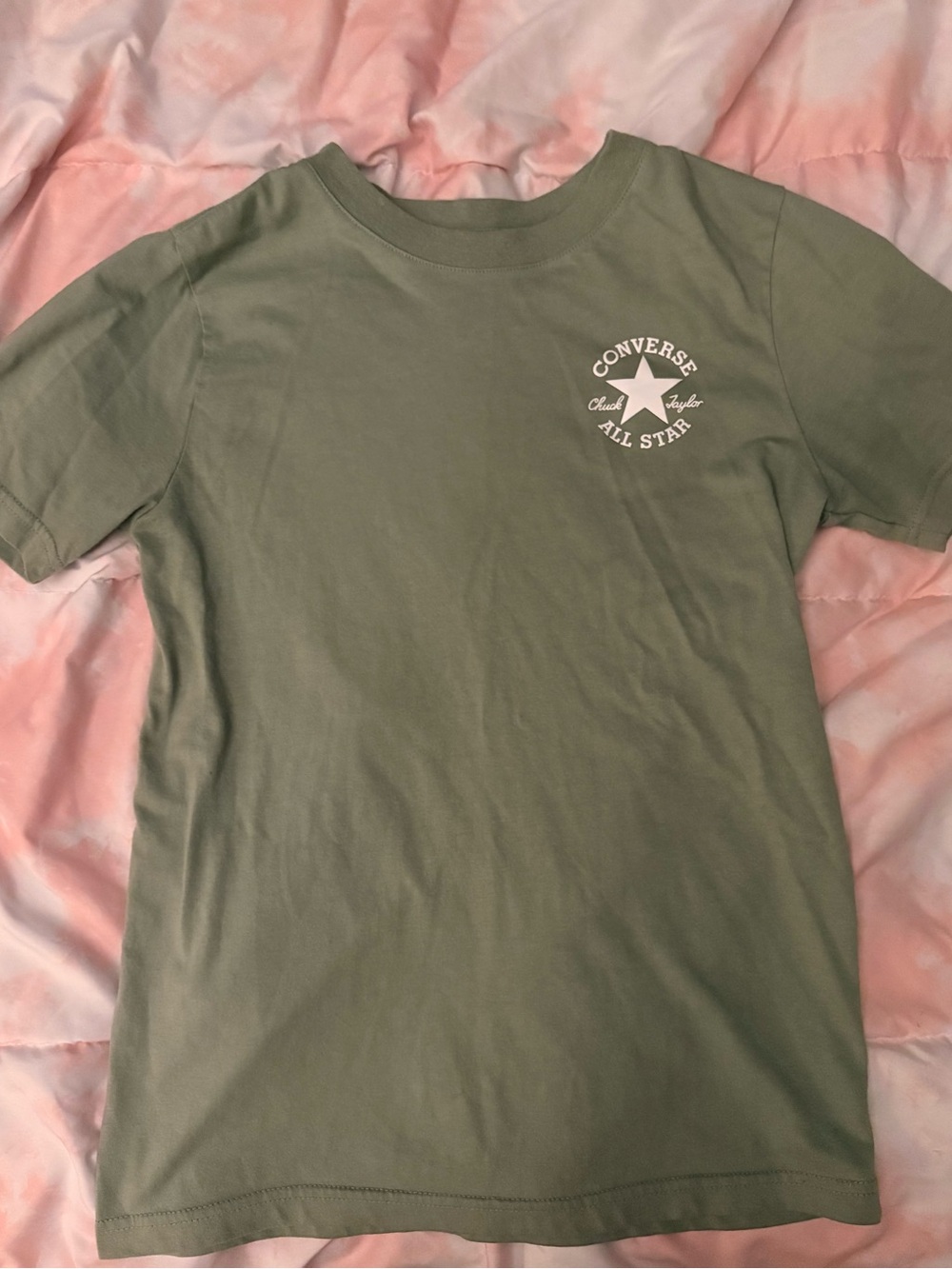 Converse Kids Olive Green All Star Chest Logo Tee